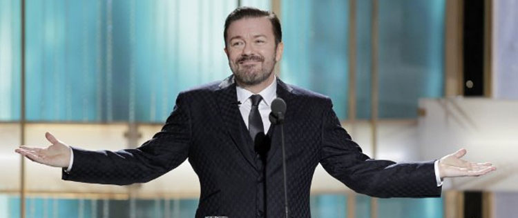 Ricky Gervais é cotado para apresentar o <I>Globo de Ouro</i>