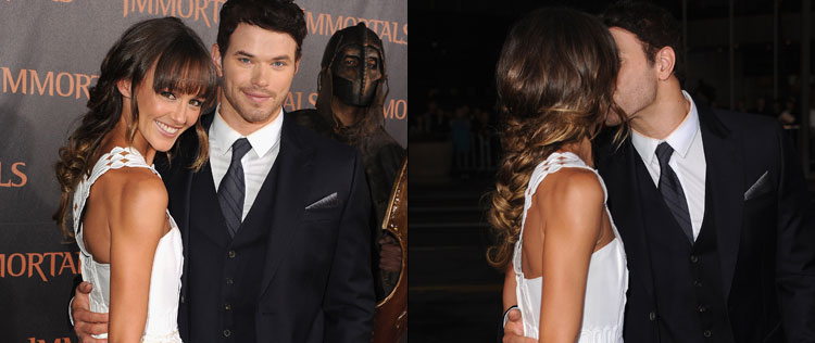 Kellan Lutz curte <i>première</i> com namorada
