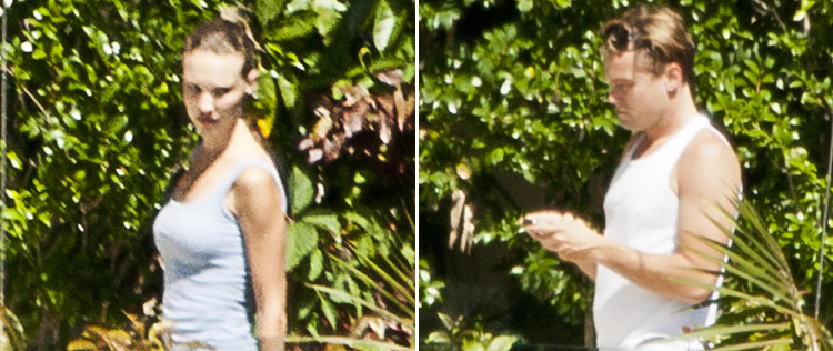 Leonardo DiCaprio é fotografado com loira misteriosa em seu jardim
