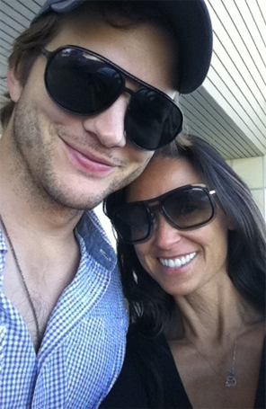 Ashton Kutcher e Demi Moore vão para a casa de campo de Bruce Willis