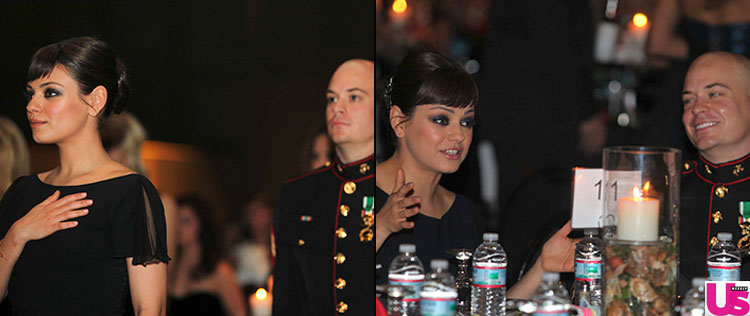 Mila Kunis cumpre promessa e vai a baile da Marinha