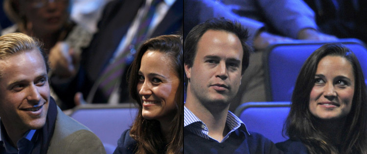 Pippa Middleton assiste a partidas de tênis com dois homens diferentes