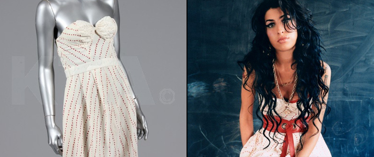 Vestido usado por Amy Winehouse em capa de álbum é vendido por 124 mil reais