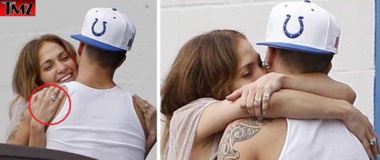 Jennifer Lopez é fotografada usando anel dado por Marc Anthony
