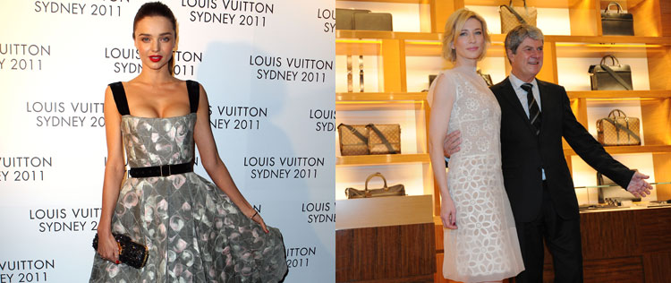 Miranda Kerr e Cate Blanchett inauguram loja da <i>Louis Vuitton</i>