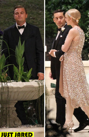 Veja Leonardo DiCaprio e Tobey Maguire no <i>set</i> de <i>The Great Gatsby</i>