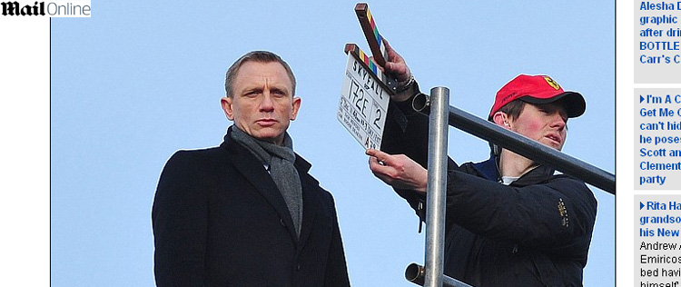 Daniel Craig filma cenas de <I>Skyfall</i>, novo longa da franquia <i>007</i>