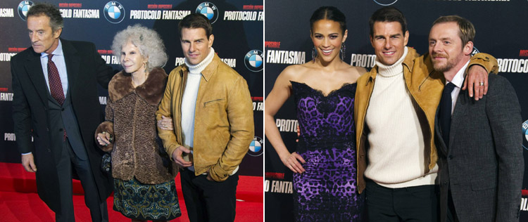 Duquesa de Alba prestigia Tom Cruise em <I>première</i> de <I>Missão: Impossível</i>
