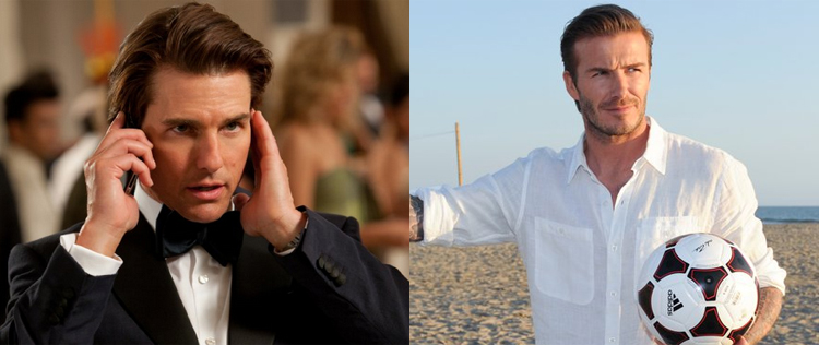 Tom Cruise gostaria de rodar um filme ao lado de David Beckham
