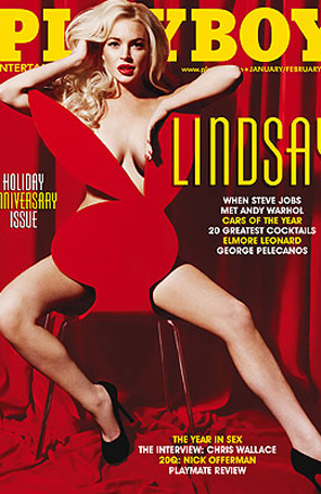 Hugh Hefner foi quem convenceu Lindsay Lohan a posar nua