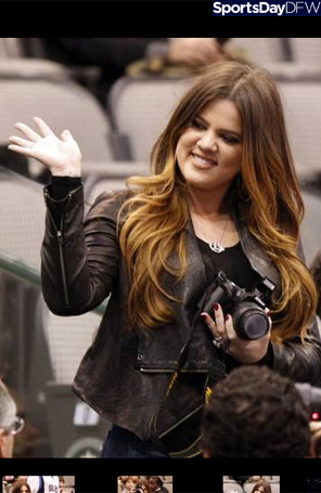 Khloé Kardashian prestigia primeira partida do marido em novo time