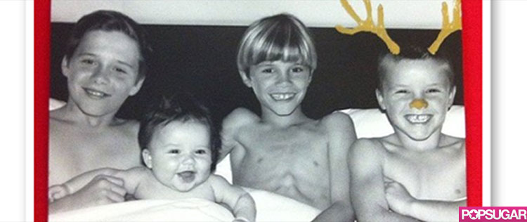 Confira o cartão de Natal da família Beckham