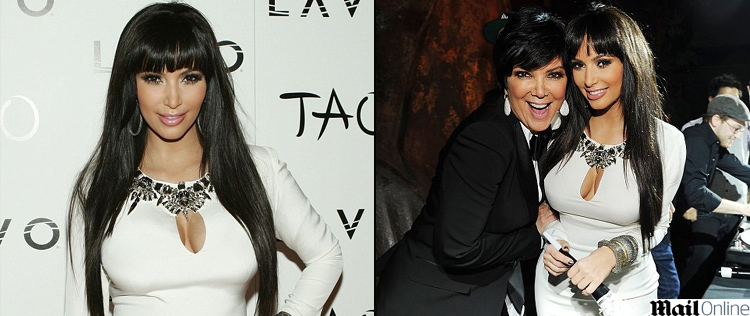 Kim Kardashian exibe novo corte de cabelo durante festa de <I>réveillon</i>
