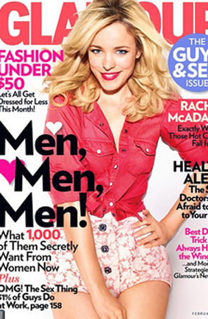 Rachel McAdams é capa da <I>Glamour</i>