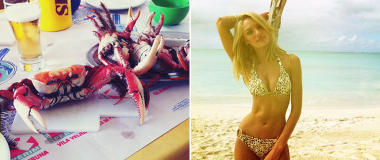 Candice Swanepoel mostra o corpão em foto de biquíni