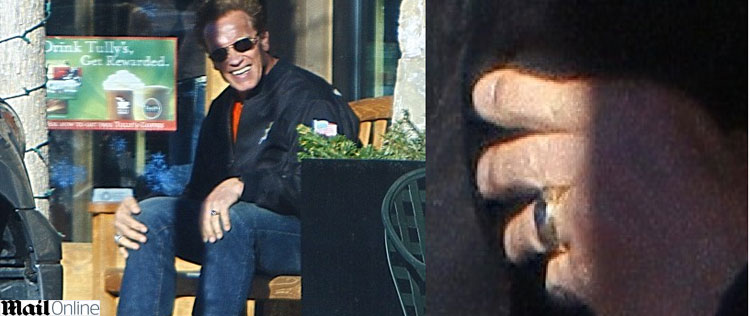 Arnold Schwarzenegger é flagrado usando aliança e dá margem a rumores de reconciliação