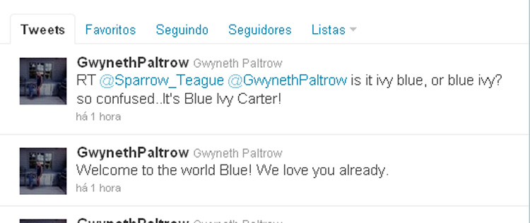 Gwyneth Paltrow confirma o nascimento da filha de Beyoncé e Jay-Z
