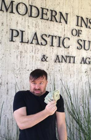 Ricky Gervais vai a clínica de estética antes do <i>Globo de Ouro</i>