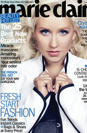 Christina Aguilera é capa da <I>Marie Claire</i>