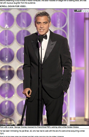 George Clooney tira sarro de Brad Pitt