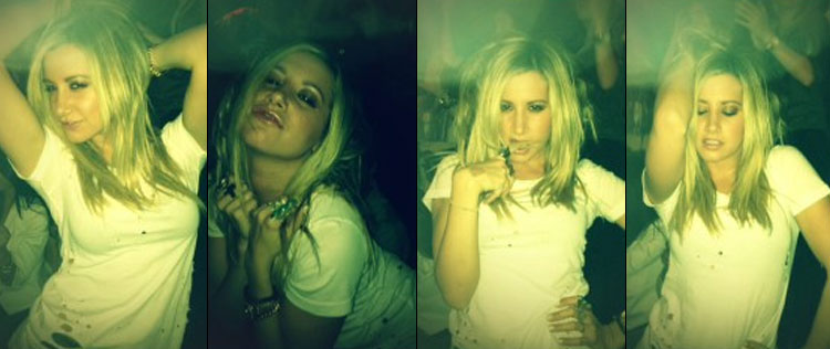 Ashley Tisdale curte noite em balada