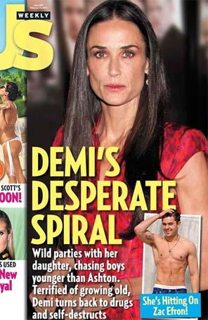 Demi Moore estaria dando em cima de Zac Efron, diz revista