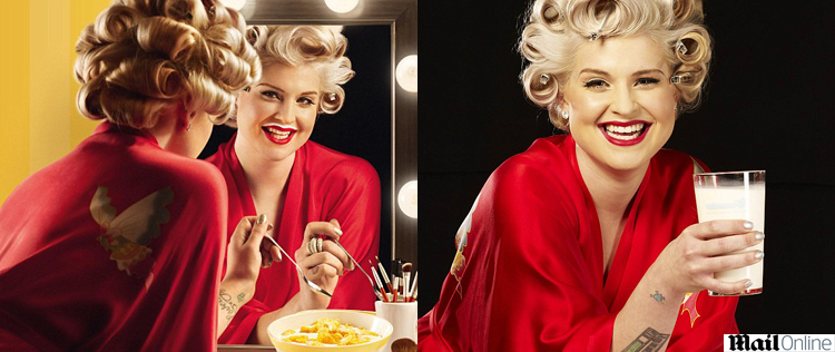 Kelly Osbourne posa para campanha de leite