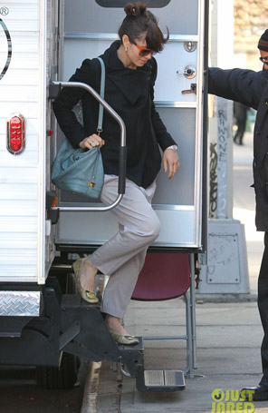 Jessica Biel visita Justin Timberlake no trabalho