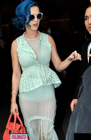 Katy Perry usa vestido transparente