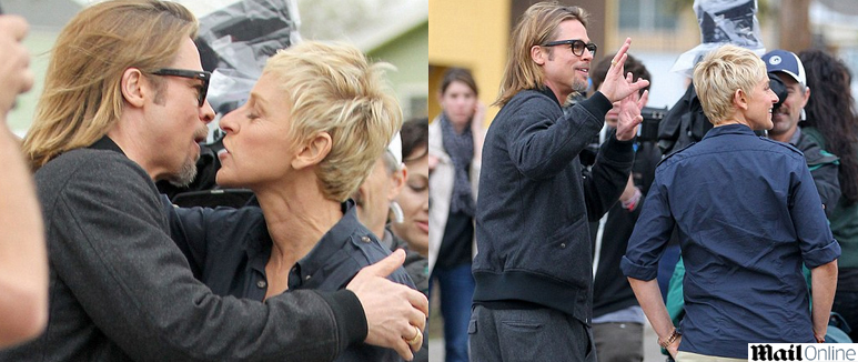 Brad Pitt e Ellen Degeneres visitam áreas devastadas