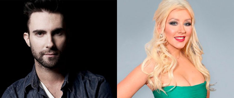 Christina Aguilera coloca Adam Levine em saia justa