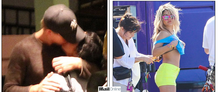 Vanessa Hudgens ganha beijão do namorado