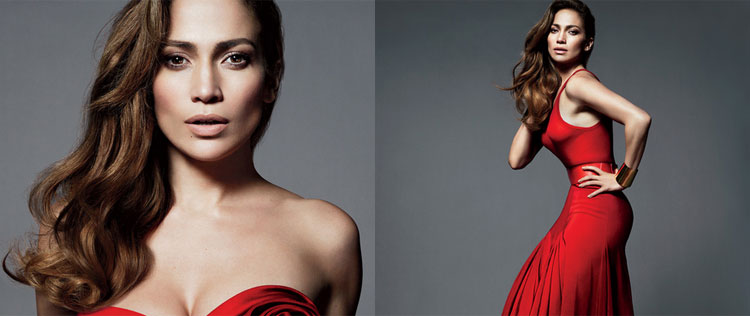 Jennifer Lopez usa vermelho em ensaio para a <i>Vogue</i>