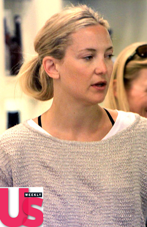Kate Hudson é flagrada sem maquiagem passeando em Londres