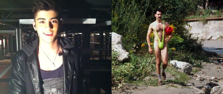 Zayn Malik, do <I>One Direction</i>, tem maiô igual ao de <i>Borat</i>