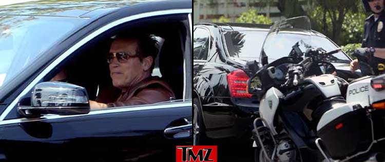 Schwarzenegger é parado pela polícia