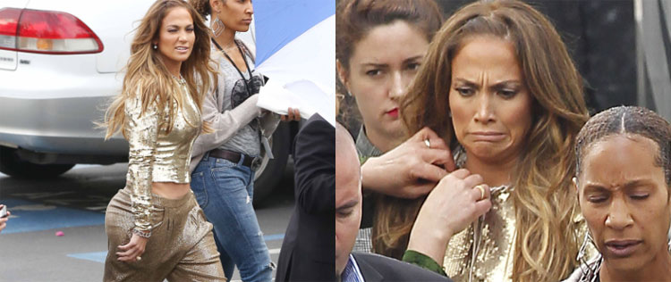 Jennifer Lopez faz careta nos bastidores de <i>American Idol</i>