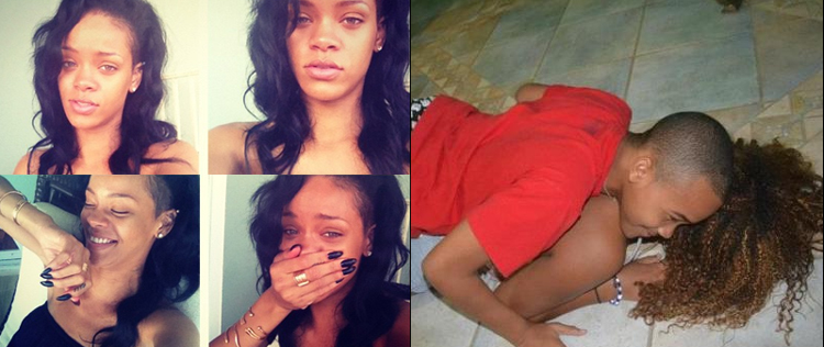 Rihanna posta fotos suas completamente sem maquiagem