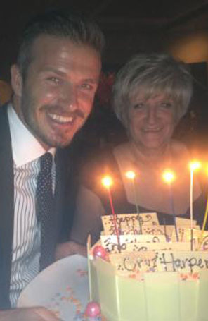 David Beckham comemora aniversário em família
