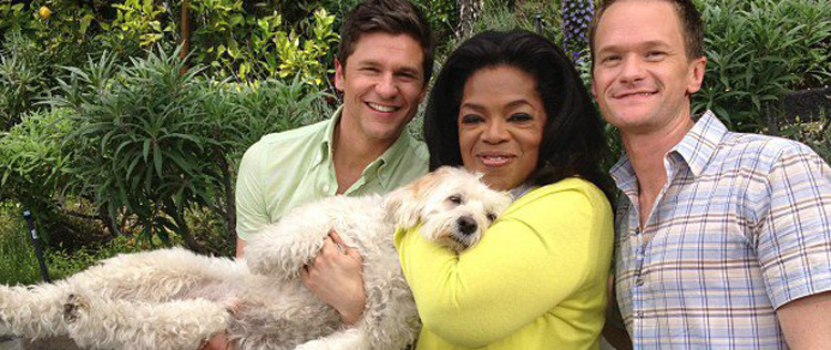 Oprah Winfrey conhece cachorro de Neil Patrick Harris