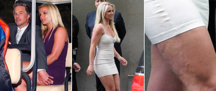 Britney Spears revela celulite e quase mostra demais