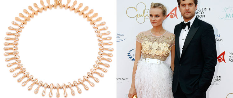 Joshua Jackson compra colar de marca brasileira para Diane Kruger