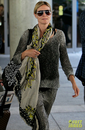 Heidi Klum volta para Los Angeles após <i>Festival de Cannes</i>