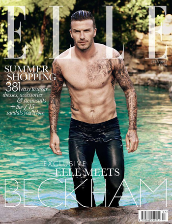 Confira David Beckham na primeira capa masculina da <I>Elle</I>
