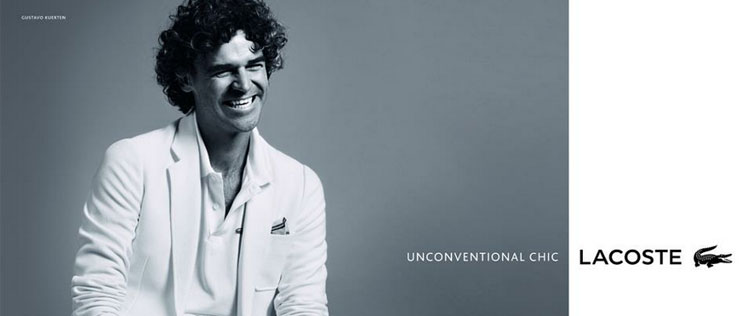 Gustavo Kuerten é o novo garoto-propaganda da <i>Lacoste</i>