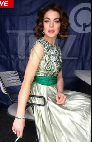 Veja a primeira foto de Lindsay Lohan como Elizabeth Taylor