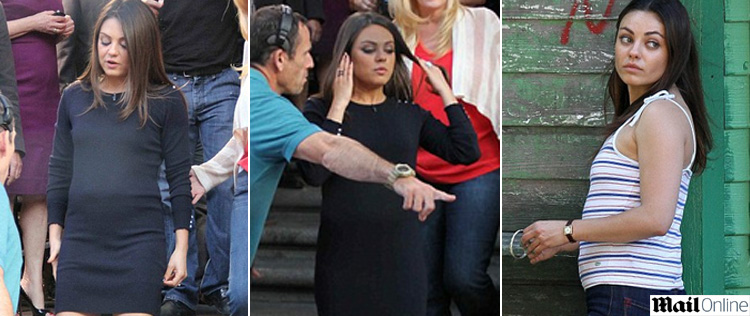 Barriga de Mila Kunis levanta suspeita