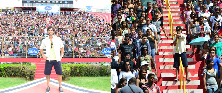 Veja fotos de Marcos Mion nas gravações da primeira audição de <i>Ídolos 2012</i>!