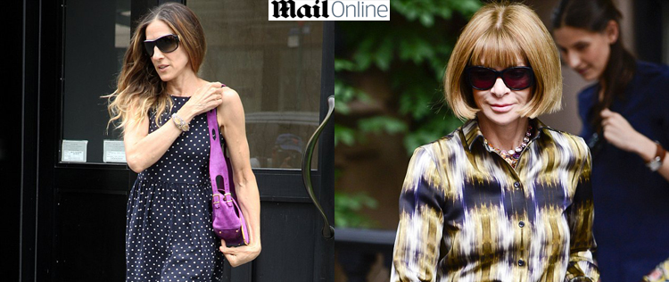 Sarah Jessica Parker recebe Anna Wintour em sua casa