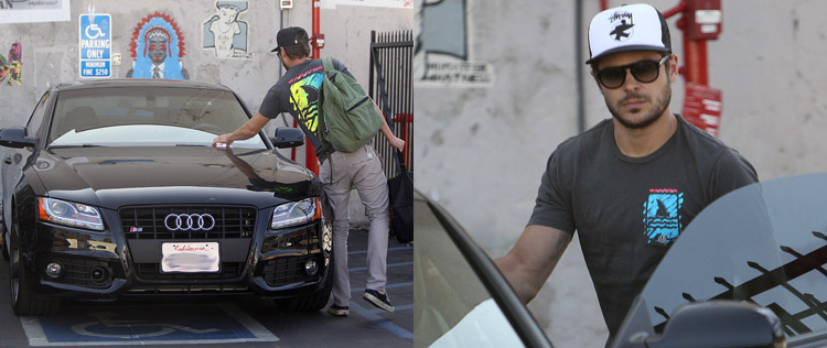 Zac Efron é multado por parar em vaga de deficientes